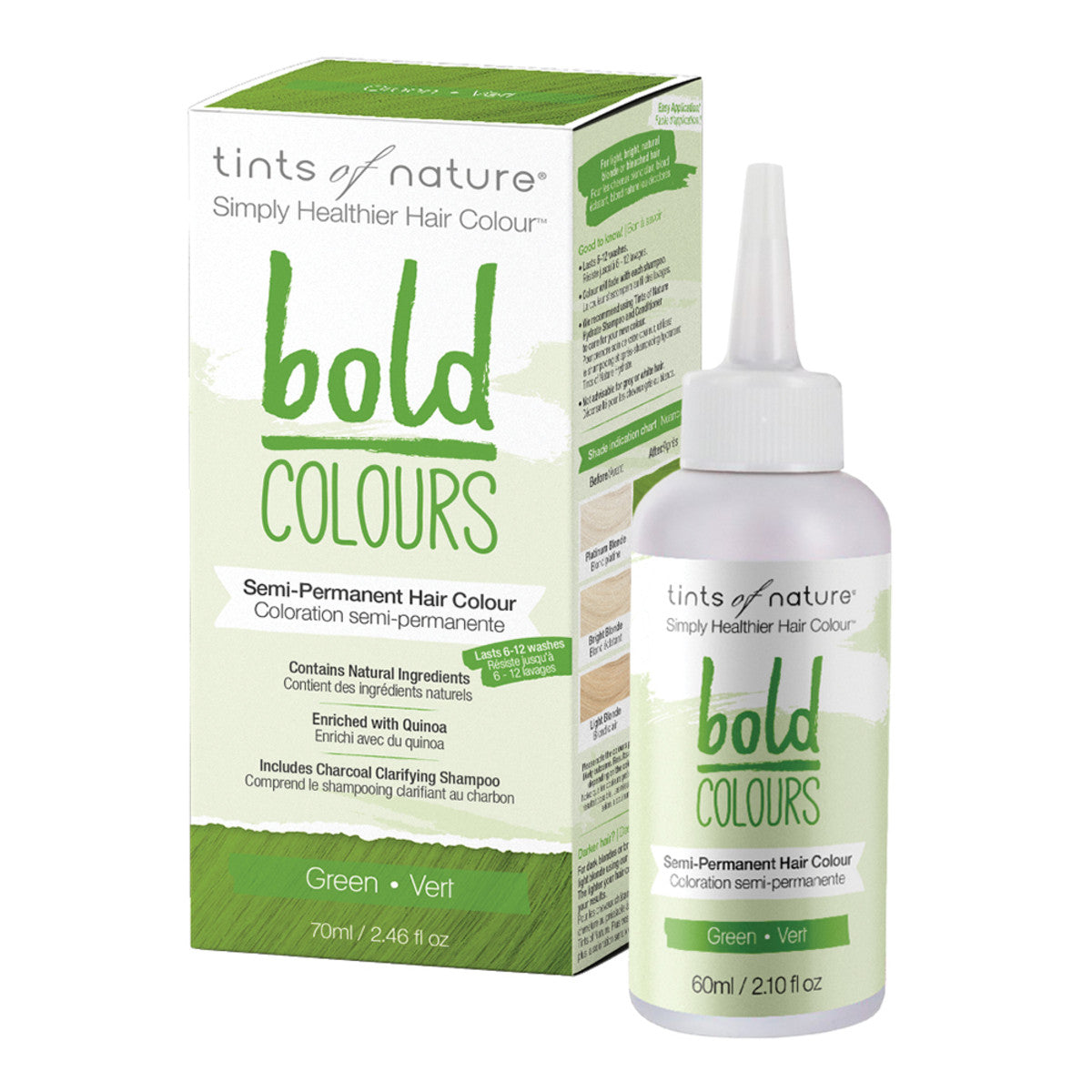 Tints of Nature Bold Colours Semi-Permanent Hair Colour Green 70ml