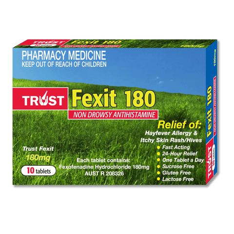 Trust Fexit 180mg 10 Tablets (Generic for Telfast)