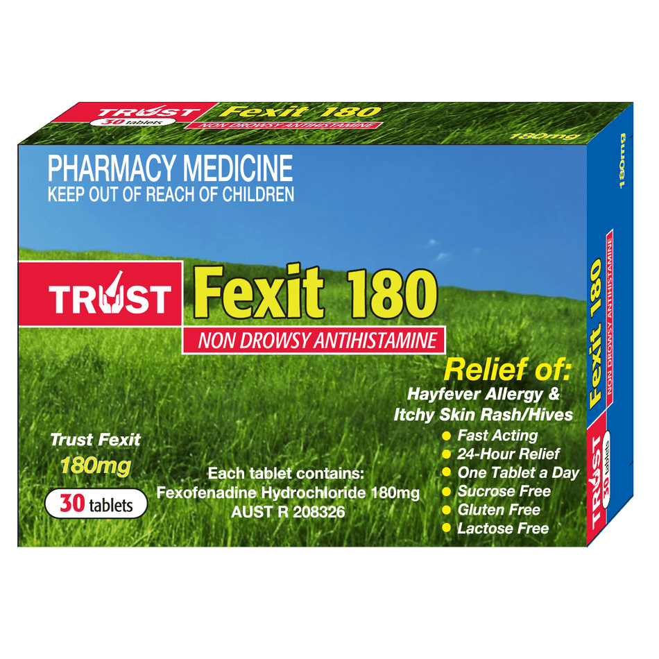 Trust Fexit 180mg 30 Tablets (Generic for Telfast)