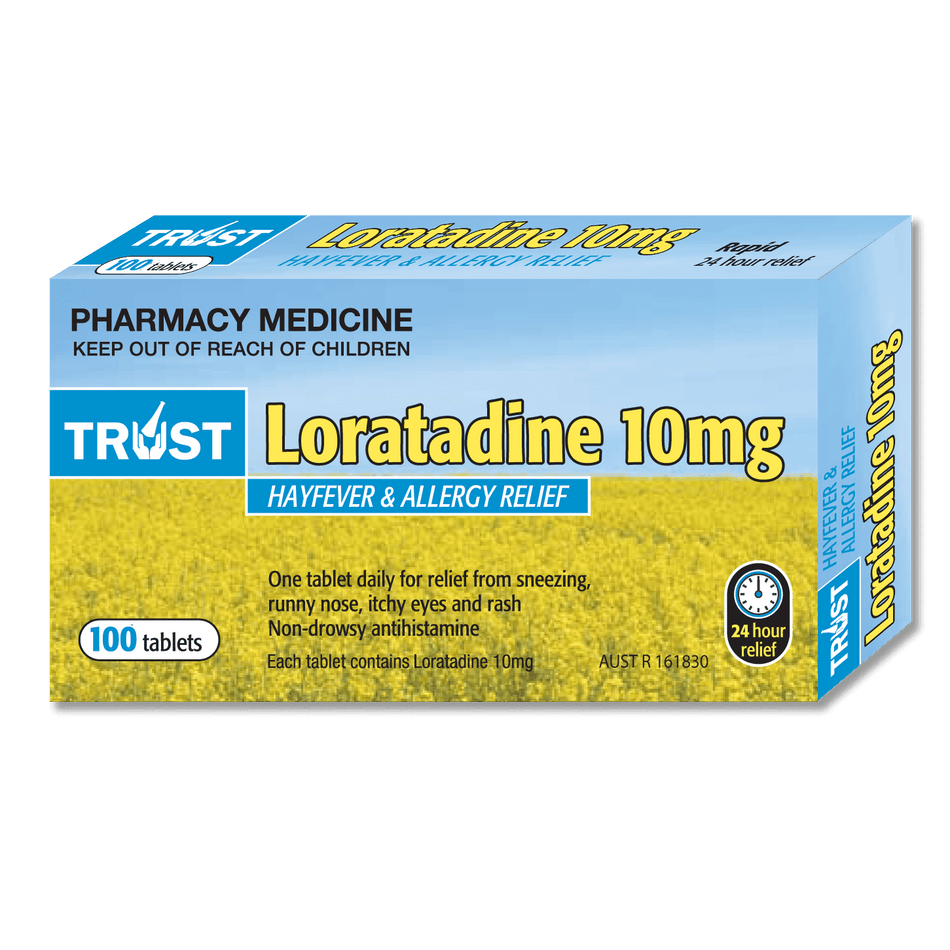 Trust Loratadine 10mg 100 Tablets (Generic for Claratyne)