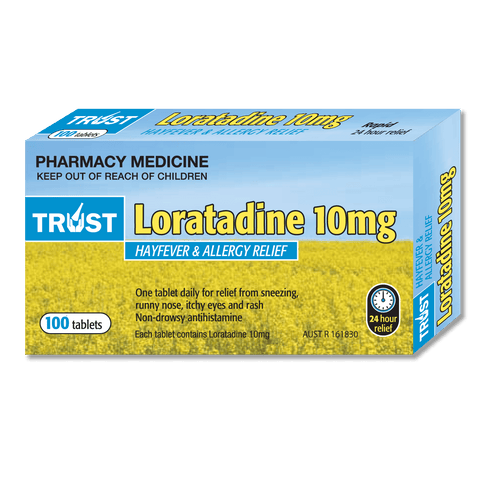 Trust Loratadine 10mg 100 Tablets (Generic for Claratyne)