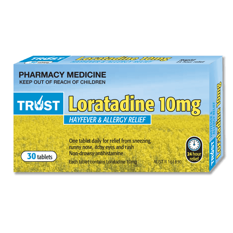 Trust Loratadine 10mg 30 Tablets (Generic for Claratyne)