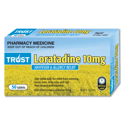 Trust Loratadine 10mg 50 Tablets (Generic for Claratyne)