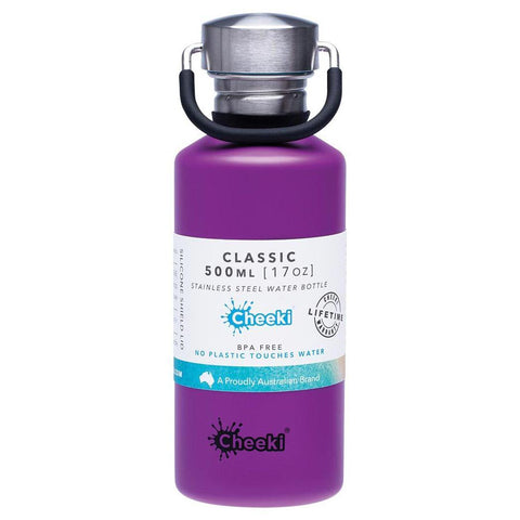 CHEEKI Stainless Steel Bottle Purple 500ml