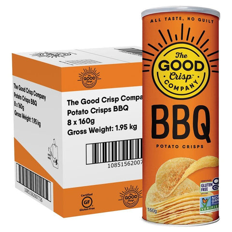 THE GOOD CRISP COMPANY Potato Crisps Barbecue 8x160g