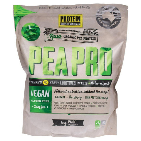 PROTEIN SUPPLIES AUSTRALIA PeaPro (Raw Organic Pea Protein) Pure 3kg