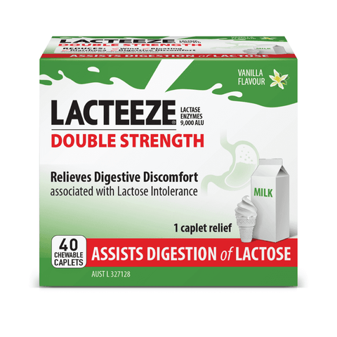 Lacteeze Double Strength 40 Chewable Caplets