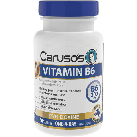 Caruso's Natural Health Vitamin B6 200MG 50 Tablets