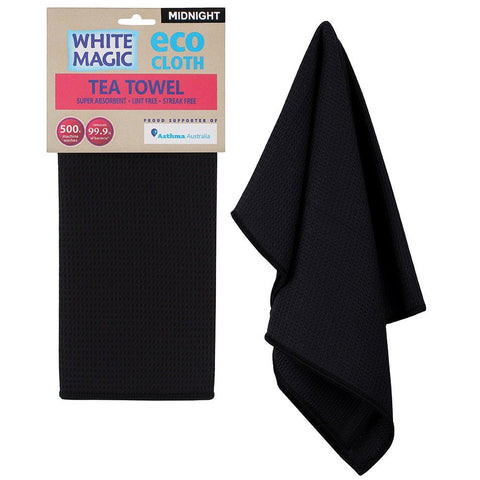 White Magic Eco Cloth Tea Towel Midnight 1Pk (Pack of 3)