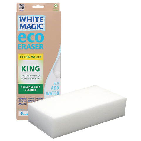 White Magic Eraser Sponge King 1Pk (Pack of 4)