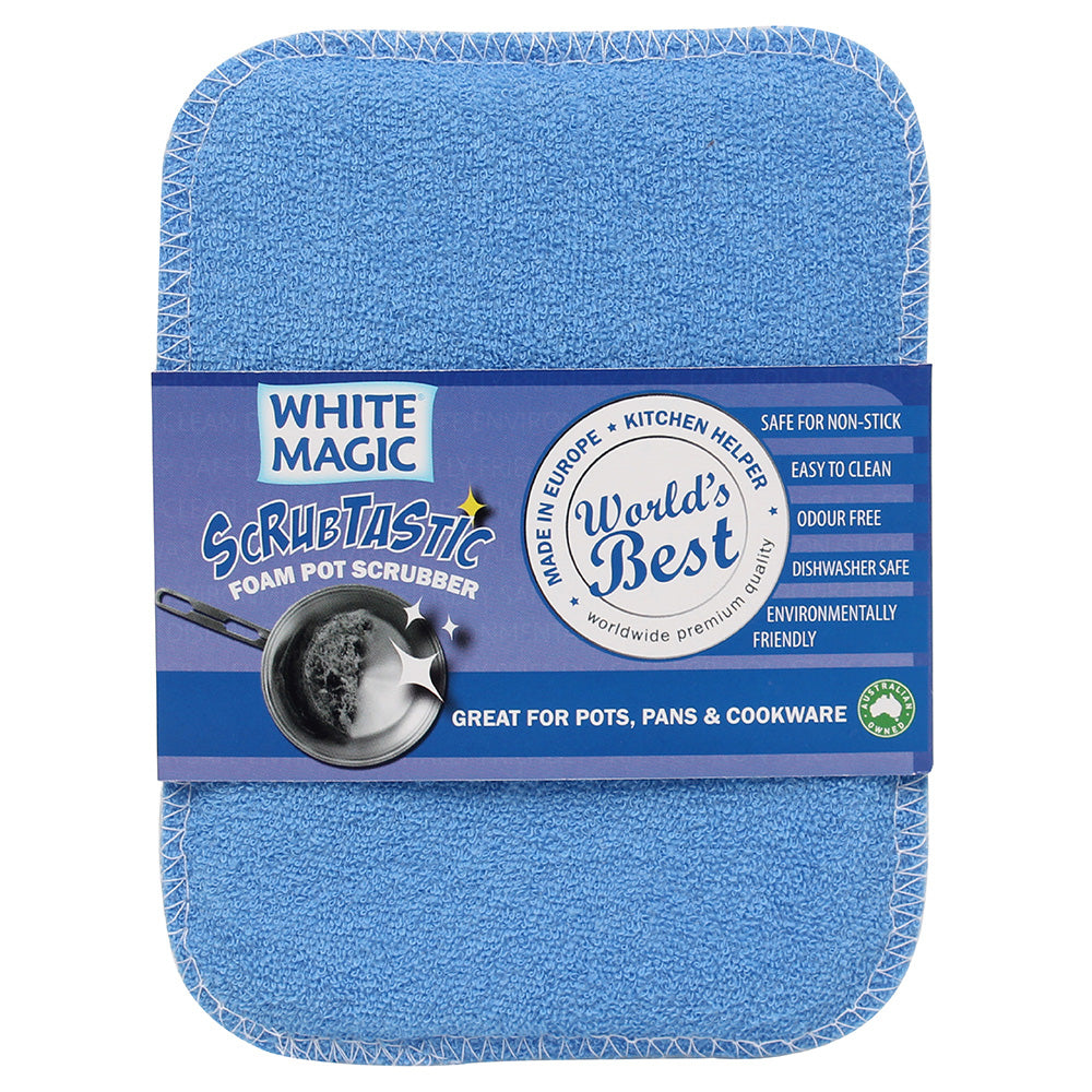 White Magic Scrubtastic Foam Pot Scrubber 1Pk Pack of 10