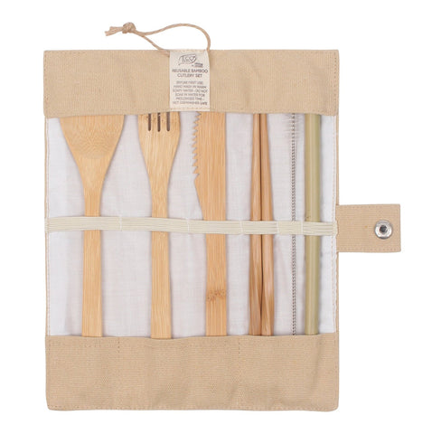 White Magic Eco Basics Bamboo Cutlery Set 6 x 22cm
