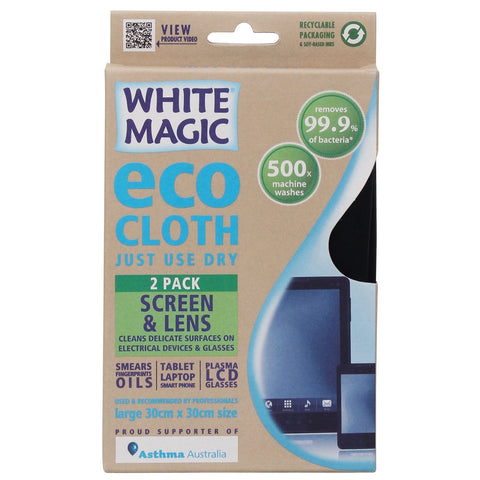 White Magic Eco Cloth Screen & Lens 2Pk (Pack of 5)