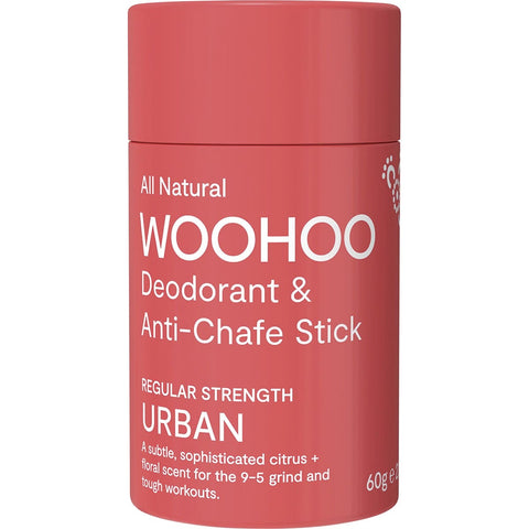 WOOHOO BODY Deodorant & Anti-Chafe Stick Urban - Regular Strength 60g