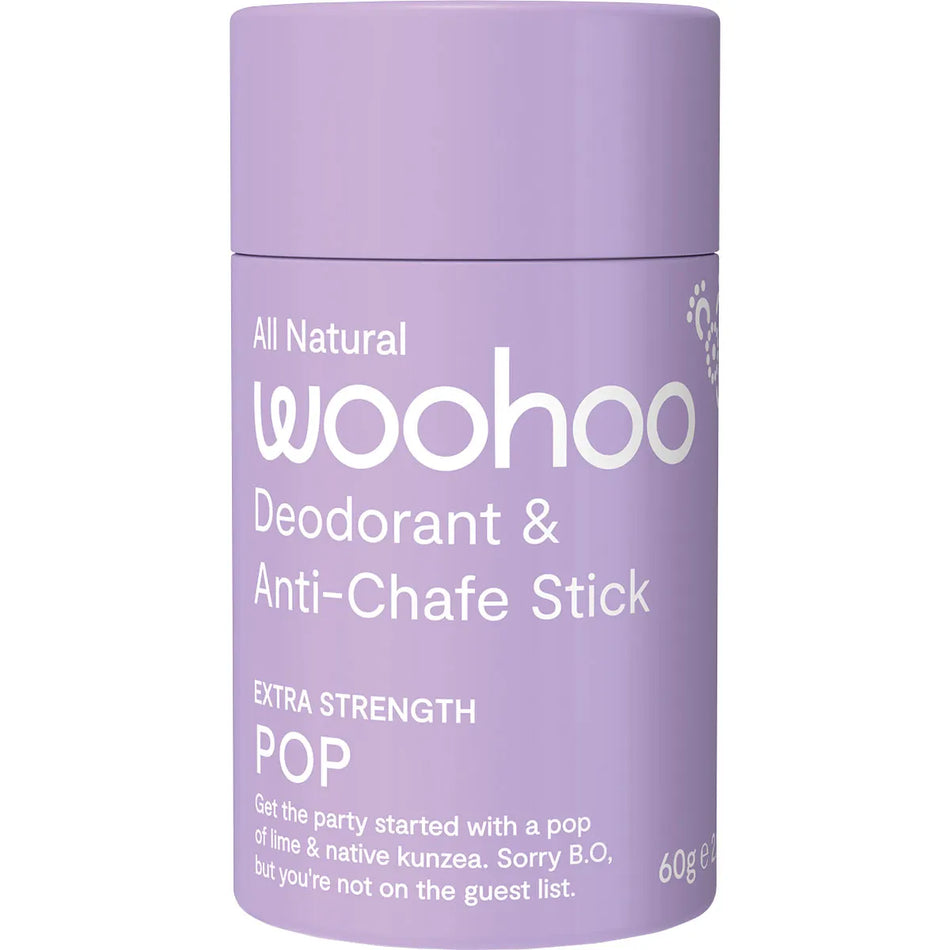 WOOHOO BODY Deodorant Stick Pop Extra Strength 60g