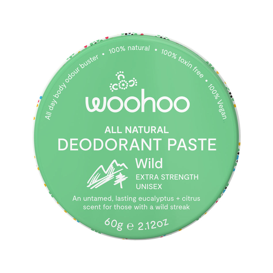 Woohoo Deodorant Paste Wild (Extra Strength Unisex) Tin 60g