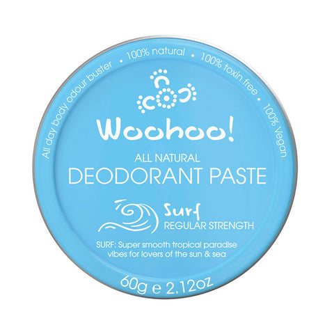WOOHOO BODY Deodorant Paste (Tin) Surf - Regular Strength 60g