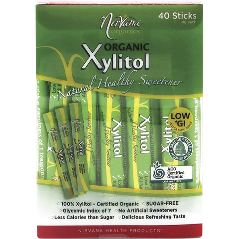 NIRVANA Xylitol Sticks Certified Organic 40x4g