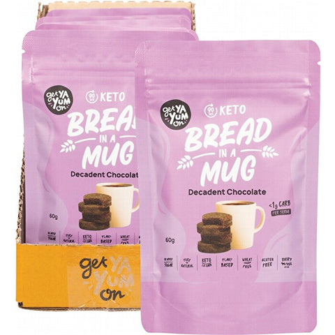 GET YA YUM ON Keto Bread In A Mug Decadent Chocolate 60g 10 Packs