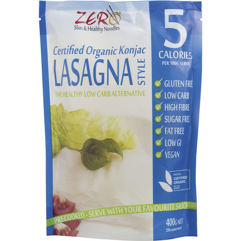 ZERO SLIM & HEALTHY Certified Organic Konjac Lasagna Style 400g