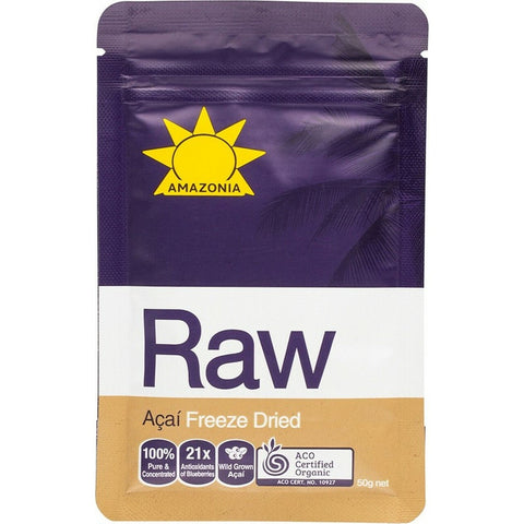 AMAZONIA Raw Acai Berry Freeze Dried Powder 280g