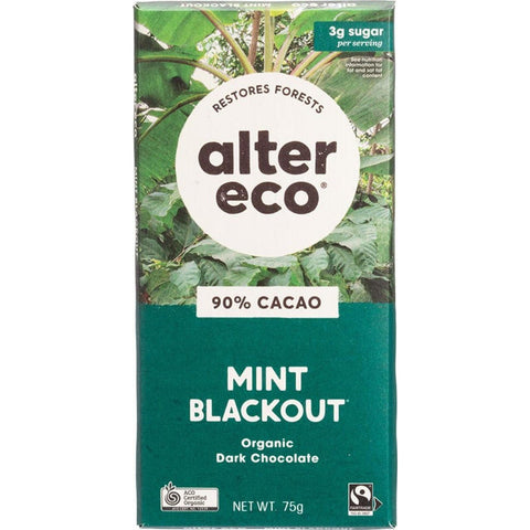 ALTER ECO Chocolate (Organic) Dark Mint Blackout 12PK