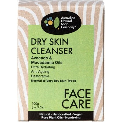 AUSTRALIAN NATURAL SOAP CO Face Care - Dry Skin Cleanser Avocado & Macadamia Oils - 100g