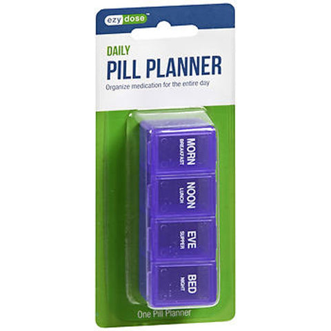 Ezy Dose Daily Pill Planner (4 Times A Day) - Assorted Colours