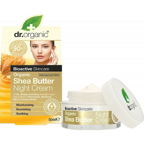 DR ORGANIC Night Cream Organic Shea Butter 50ml