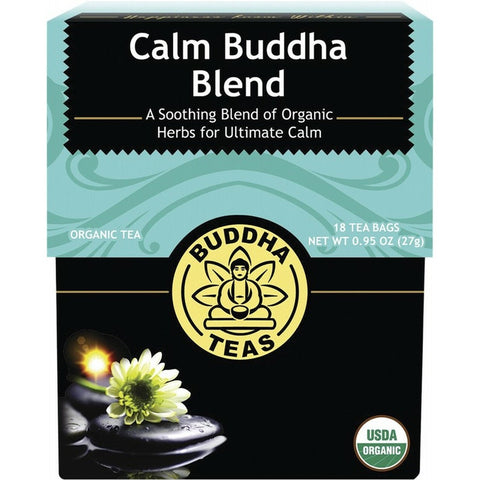 BUDDHA TEAS Organic Herbal Tea Bags Calm Buddha Blend 18