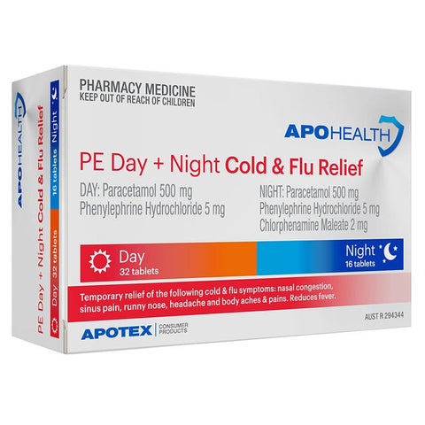 ApoHealth PE Day + Night Cold & Flu Relief Tab 48PK