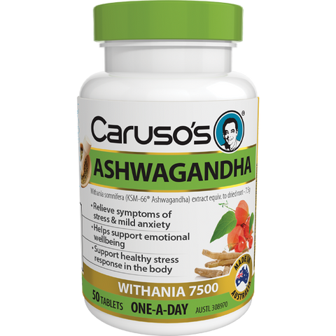 Caruso's Natural Health Ashwagandha Withania 7500 50 Tablets