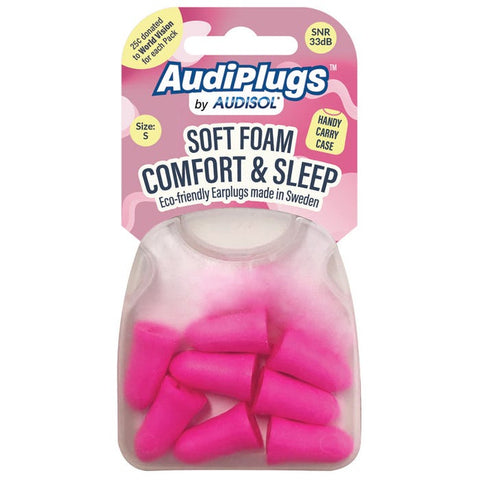 Audiplugs Soft Foam Comfort & Sleep Earplugs (4 Pairs)