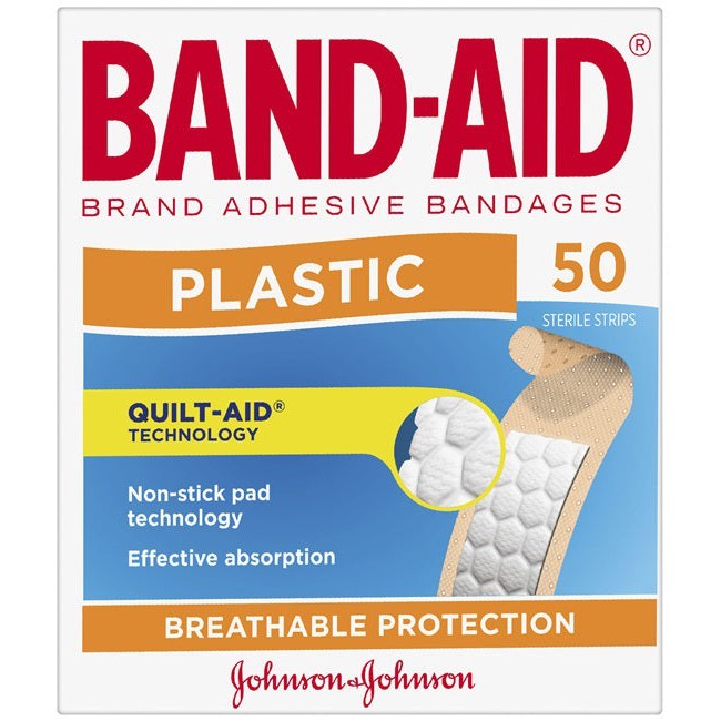 Band-aid Plastic Strips 50 Pack