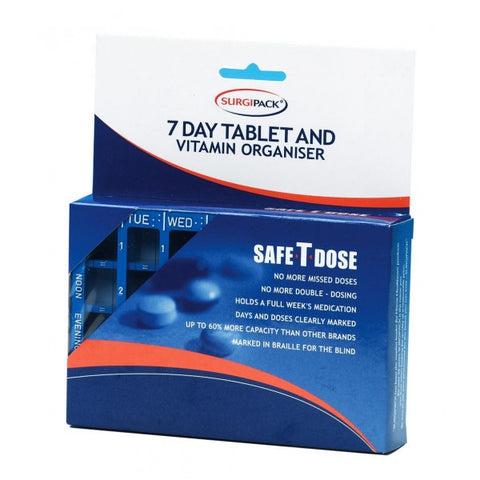 Surgipack 6077 Safe T Dose 7 Day Tablet & Vitamin Organiser