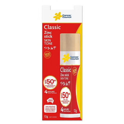 Cancer Council Classic SPF50+ Zinc Stick Skin Tone