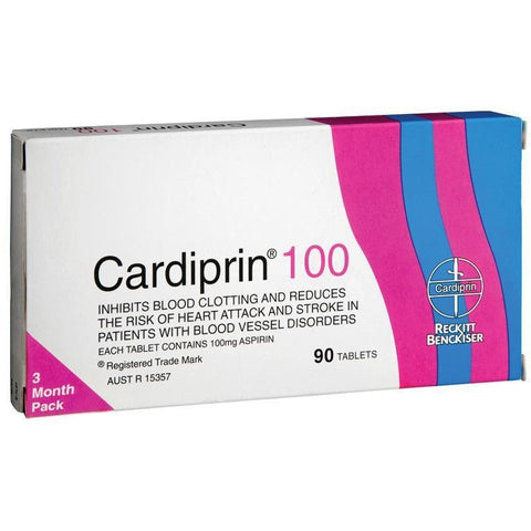 Cardiprin Blood Clotting Reduction Tablets 100mg Aspirin 90