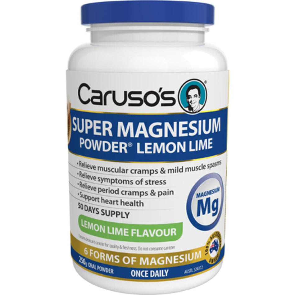 Caruso's Natural Health Super Magnesium Powder Lemon/lime 250g