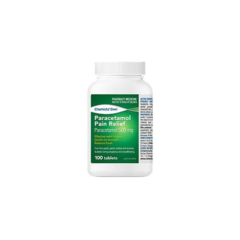 Chemists’ Own Paracetamol Pain Relief 100 Tabs (Bottle) (Generic of PANADOL)