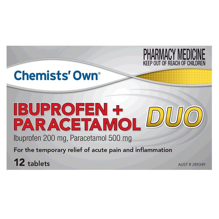Chemists’ Own Ibuprofen & Paracetamol Duo 12 Tablets