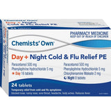 Chemists’ Own Day & Night Cold & Flu Relief PE 24 Tabs
