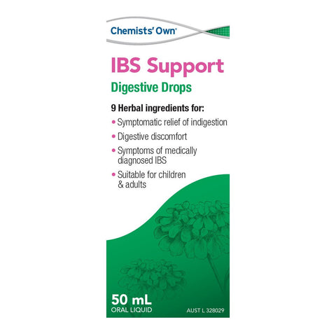 Chemists’ Own IBS Support Digestive Drops 50mL (Alternative to Iberogast)