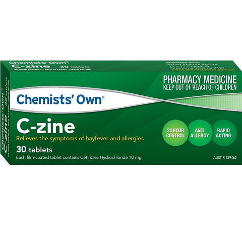 Chemists' Own C-Zine 10mg 30 Tabs (Generic for ZYRTEC)