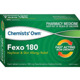 Chemists' Own Fexo 180mg 70 Tabs (Generic for TELFAST)