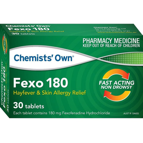 Chemists' Own Fexo 180mg 30 Tabs (Generic for TELFAST)