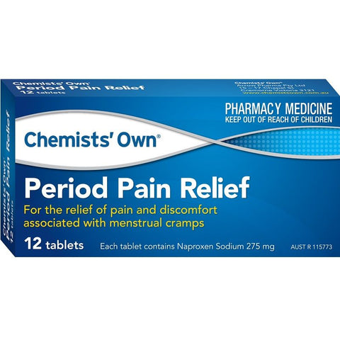 Chemists' Own Period Pain Relief 12 Tabs (Generic of NAPROGESIC)