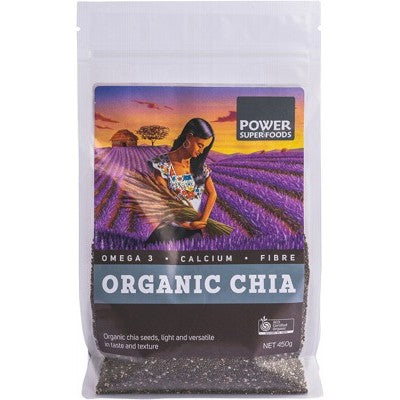 POWER SUPER FOODS Chia Seeds - Certified Organic "The Origin Series" 450g