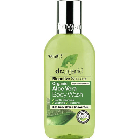 DR ORGANIC Body Wash (Mini) Organic Aloe Vera 75ml