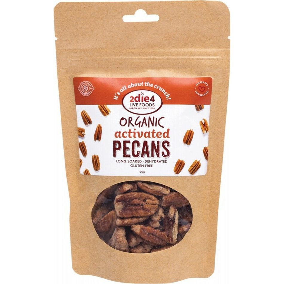 2die4 Live Foods Organic Activated Pecans Activated With Fresh Whey 120g