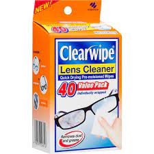Clearwipe Lens Cleaner Quick Drying Wipes 40PK